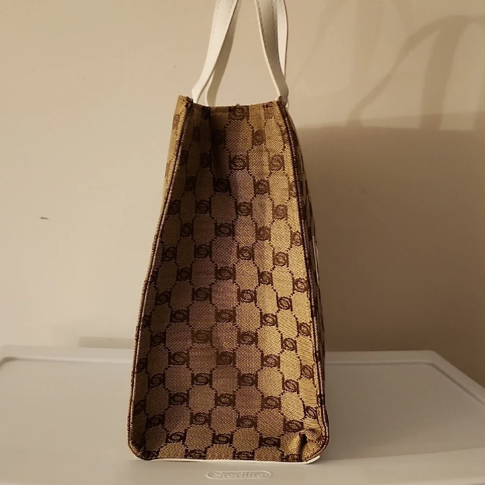 Bebe Canvas Crossbody/Tote Bag w/Free Sak Wristlet